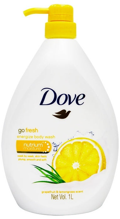 Dove Go Fresh Energize Body Wash, Grapefruit & Lemongrass, 1 L
