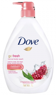 Dove Go Fresh Revive Body Wash, Pomegranate, 1 L