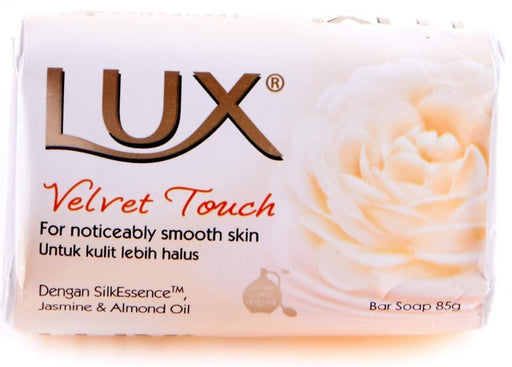 Lux Velvet Touch Soap Bar, Dengan SilkEssence Jasmine & Almond Oil, 85 gr