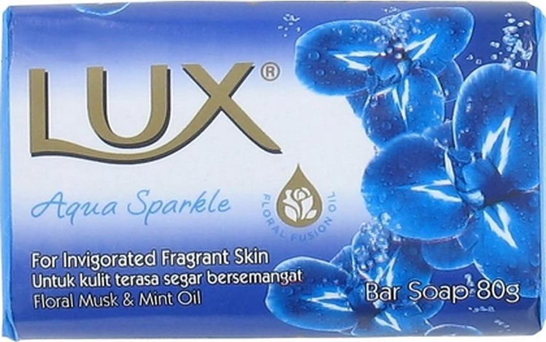 Lux Aqua Sparkle Bar Soap, Floral Musk & Mint Oil , 80 gr