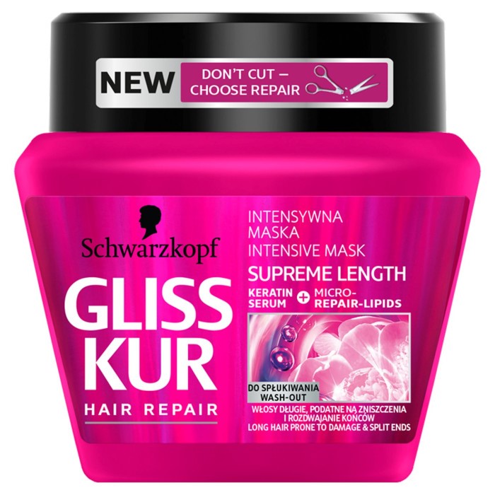 Schwarzkopf Gliss Kur Hair Repair Intensive Mask, Supreme Length, 300 ml