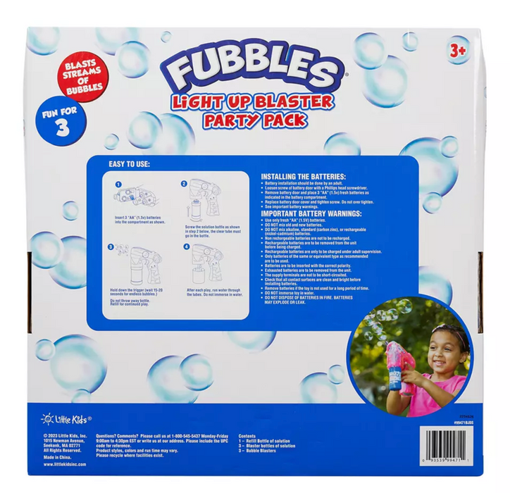 Fubbles Light Up Blaster Party Pack , 3 pcs
