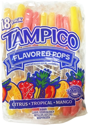 Tampico Flavored Pops, Citrus, Tropical & Mango, 18 ct