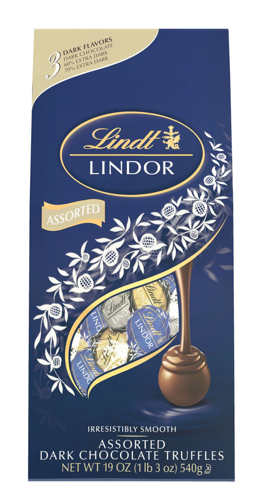 Lindt Lindor Assorted Dark Chocolate Truffles , 19 oz