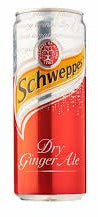 Schweppes Dry Ginger Ale Cans, 12-Pack, 12 x 320 ml