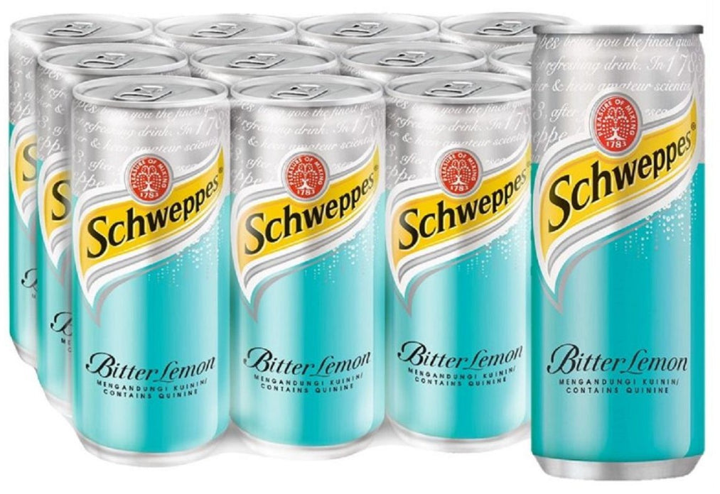 Schweppes Bitter Lemon Cans, 12-Pack, 12 x 320 ml