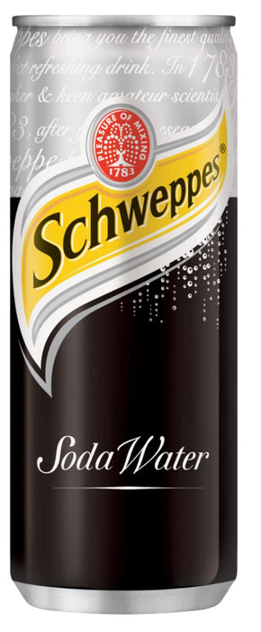 Schweppes Soda Water Cans, 24-Pack, 24 x 320 ml