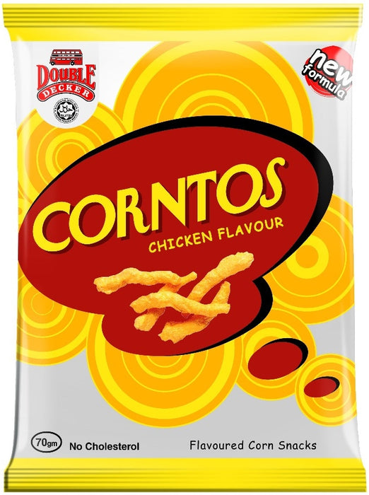 Double Decker Corntos Chicken Corn Snacks, 70 gr