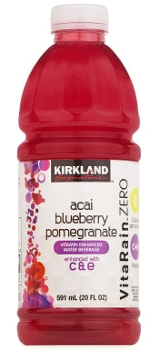 Kirkland Vita Rain Zero Drink, Acai Blueberry Pomegranate Flavor , 20 oz