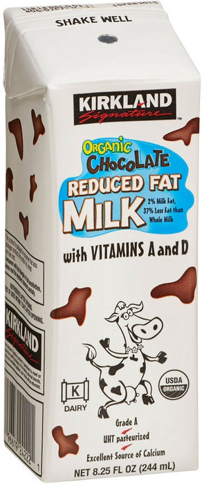 Kirkland Organic Chocolate Reduced Fat Milk, 8.25 oz