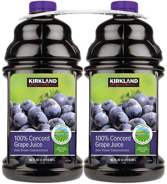 Kirkland 100% Concord Grape Juice, 2-Pack, 2 x 96 oz