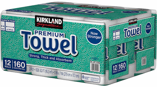 Kirkland Signature Premium Paper Towels, 12 ct