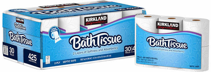 Kirkland Signature Bath Tissue 2-Ply , 30 ct