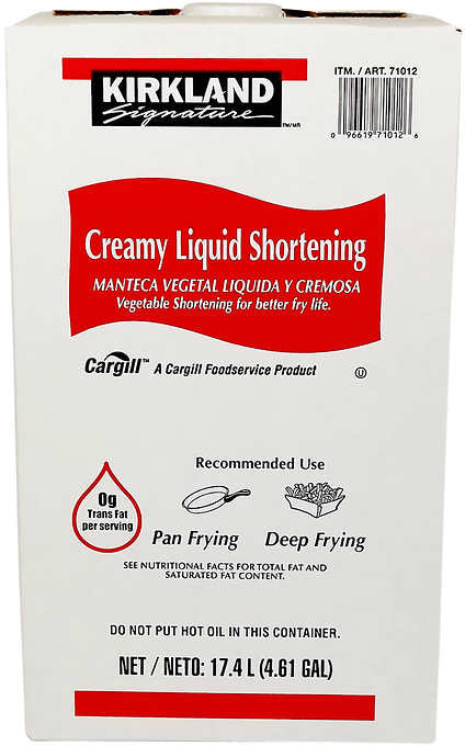 Kirkland Creamy Liquid Shortening, 35 lbs