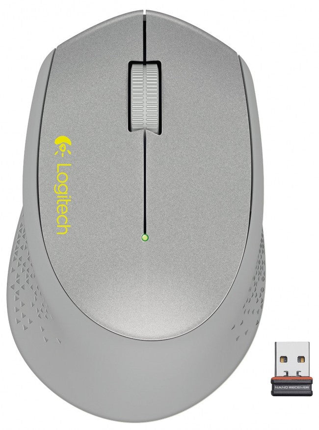 Logitech Wireless Mouse, Silver & Yellow, Model # M280