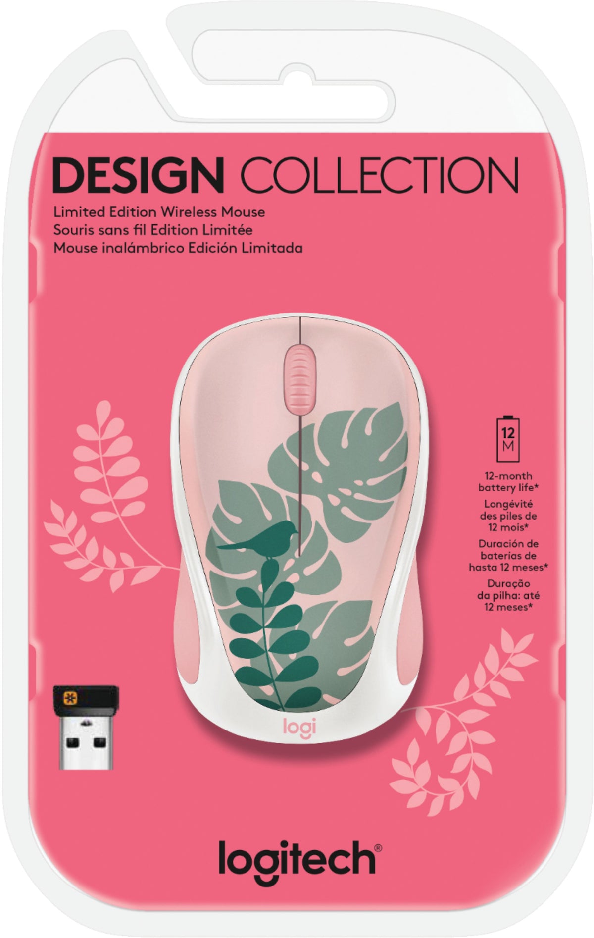 Logitech Design Collection Limited Edition Wireless Mouse, Chirpy Bird ...