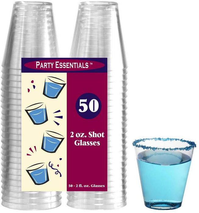 Party Essentials Shot Glasses, 2 oz, 50 ct