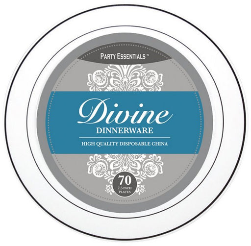 Party Essentials Divine Dinnerware, 7.5 inch, 70 ct