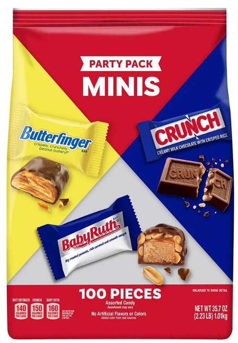 Butterfinger & Co Assorted Mini Party Pack Chocolates, 100 ct