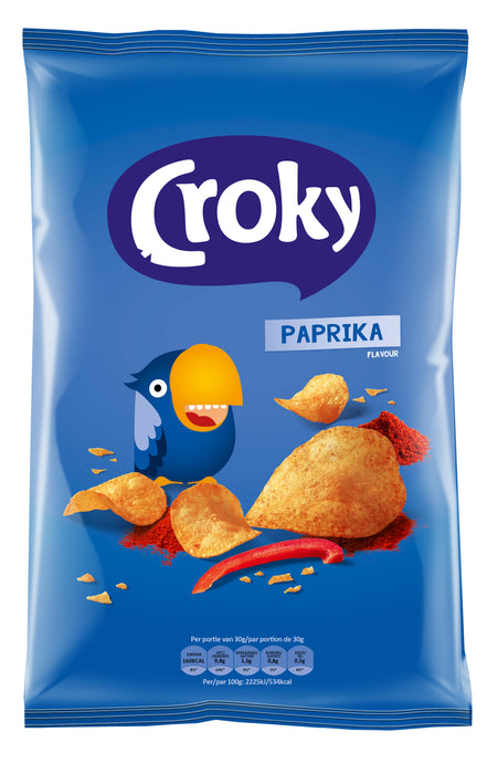 Croky Paprika Chips, 215 gr