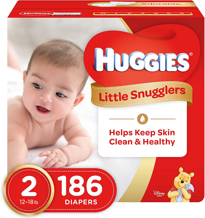 Huggies Little Snugglers Diapers, Size 2, 186 ct