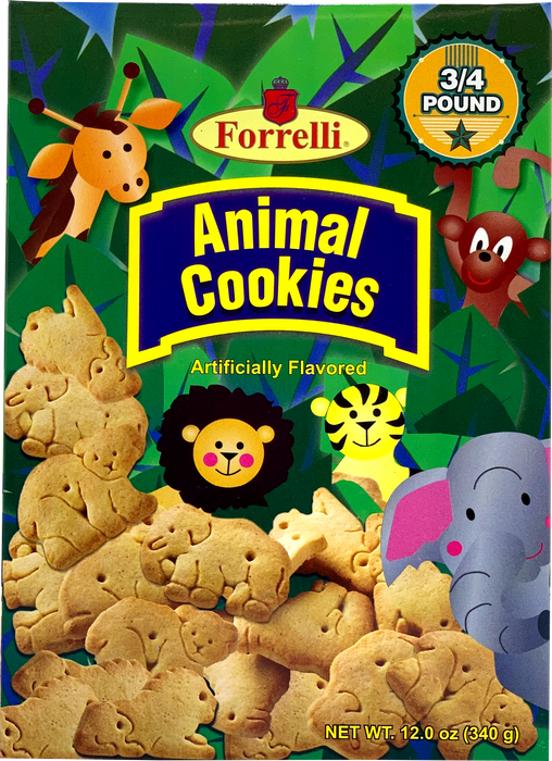 Forrelli Iced Animal Cookies, 12 oz