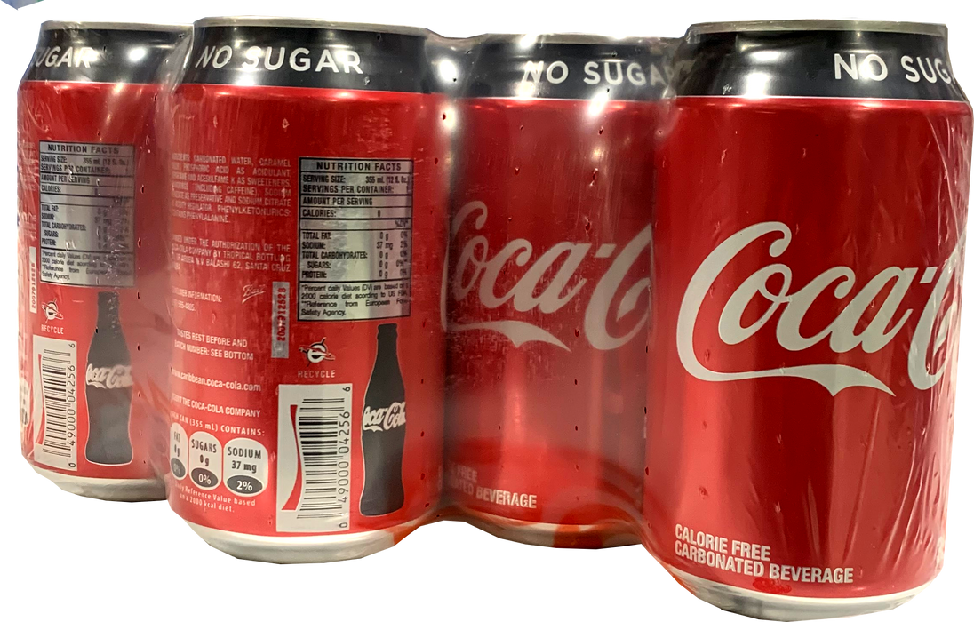 Coca-Cola No Sugar Cans, 12-Pack, 12 x 12 oz