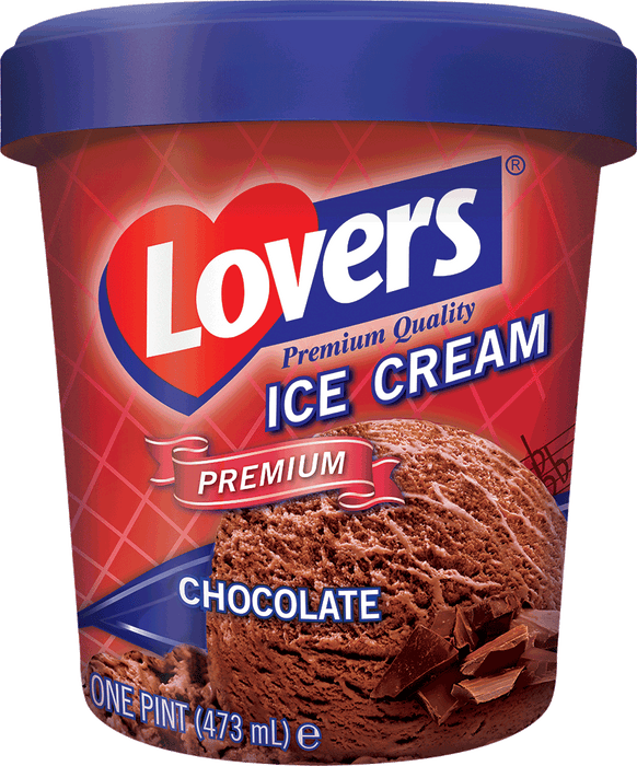 Lovers Premium Chocolate Ice Cream, 437 ml, 1 pt