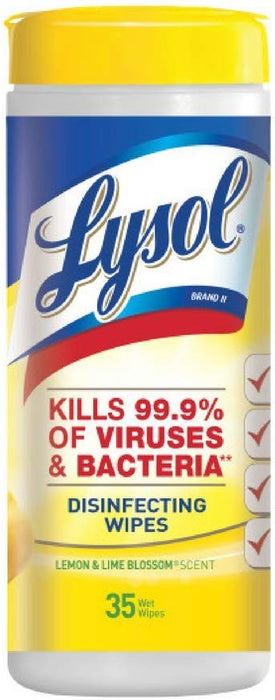 Lysol Disinfecting Wipes, Lemon & Lime Blossom, 35 ct