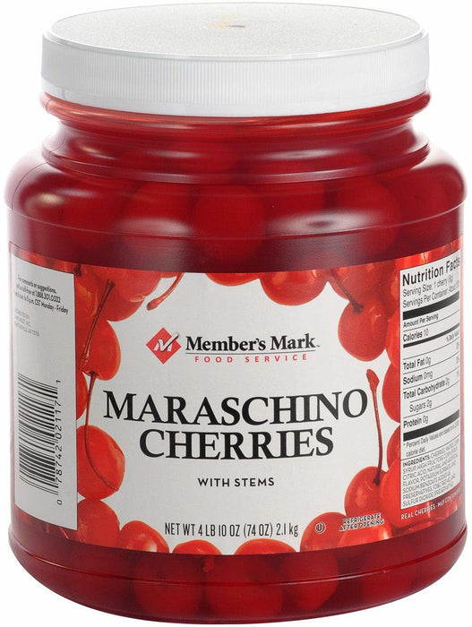 Member's Mark Maraschino Cherries With Stems, 74 oz