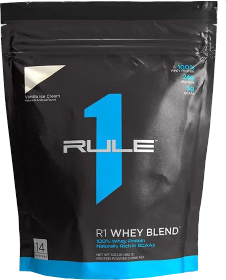 Rule 1 Whey Blend Protein Powder, Vanilla Ice Cream, 1.02 lbs