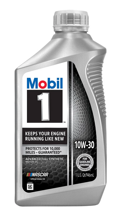 Mobil 1 10W-30 Full Synthetic Motor Oil , 1 qt