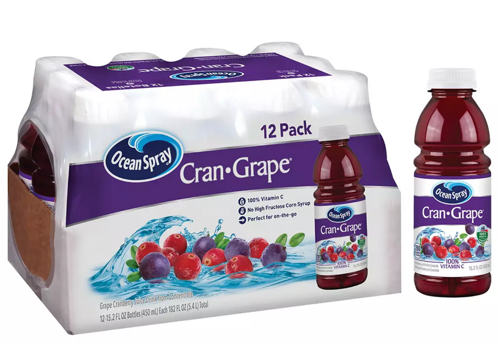 Ocean Spray Cran Grape, 12-Pack, 12 x 15.2 oz