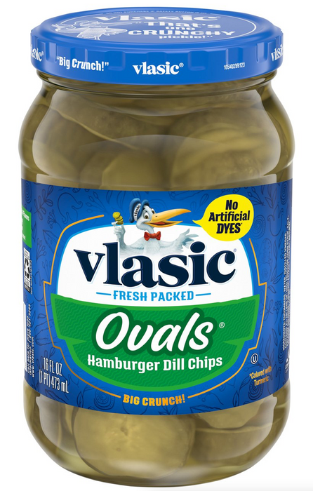 Vlasic Ovals Hamburger Dill Chips , 16 oz