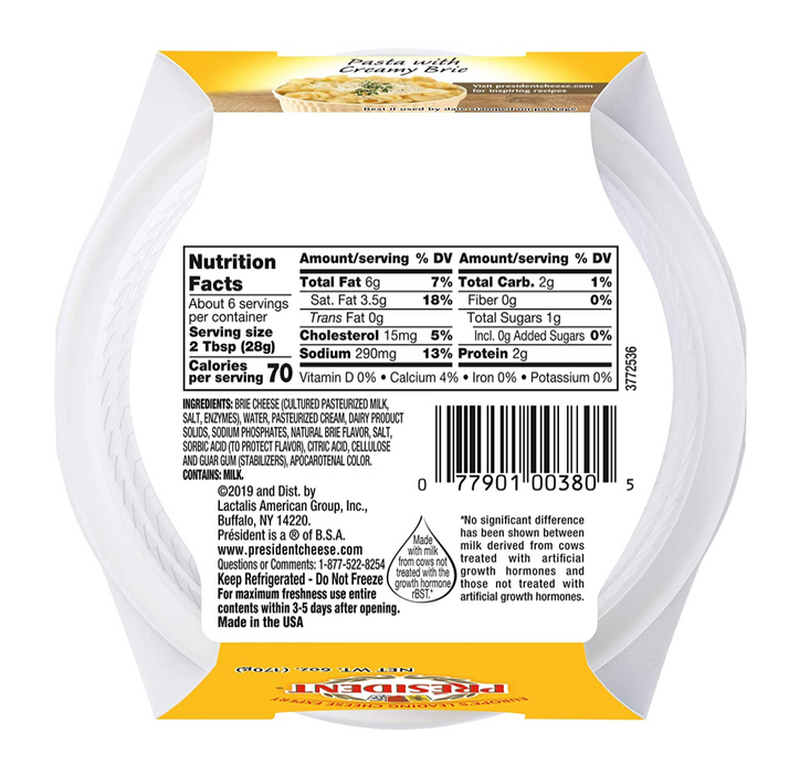 President Creamy Spreadable Brie , 6 oz