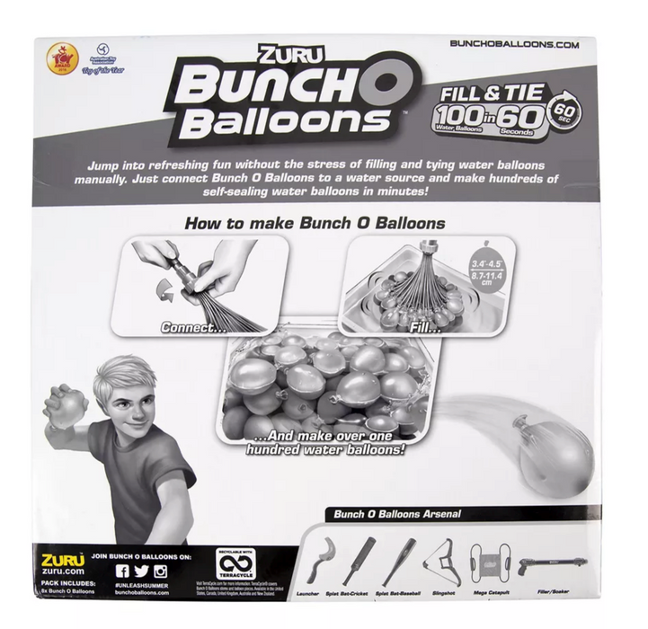 Zuru Bunch O Balloons Rapid Fill Water Balloons, 8 ct