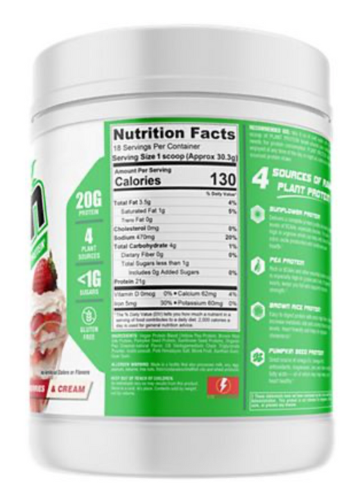 Nutrex Plant Protein Gourmet-Taste Protein Powder, Strawberries & Cream Flavor , 1.2 lbs