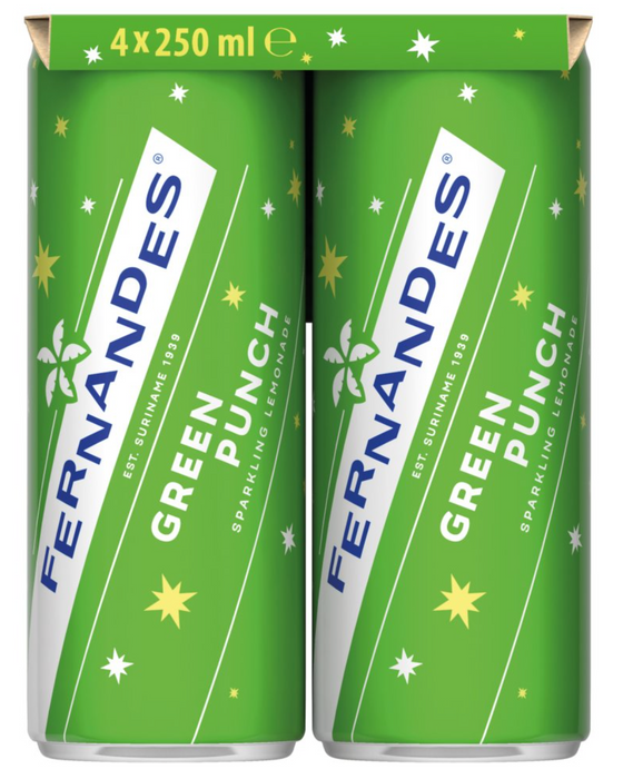 Fernandes Green Punch Soda, 4-Pack , 4 x 25 cl