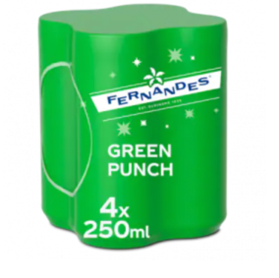 Fernandes Green Punch Soda, 4-Pack , 4 x 25 cl