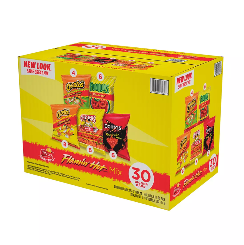FritoLay Flamin Hot Chips, Variety Pack , 30 ct —