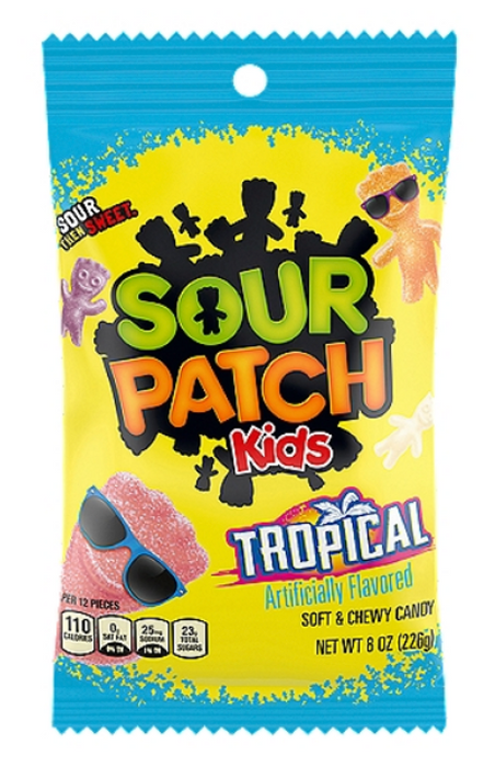 Sour Patch Kids Tropical Sour Gummy Candy , 8 oz