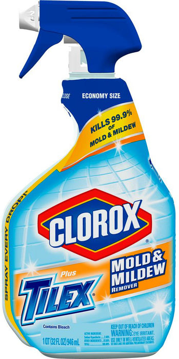 Tilex Mold and Mildew Remover Spray Bottle, contains Bleach, 32 oz