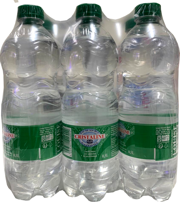 Cristaline Sparkling Water, 6-Pack, 6 x 500 ml