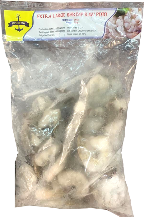 Horeca Extra Large Raw Shrimp, PD 13-15 , 1 kg