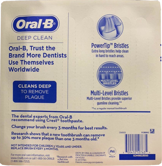 Oral B Deep Clean Soft Small Toothbrushes , 8 ct
