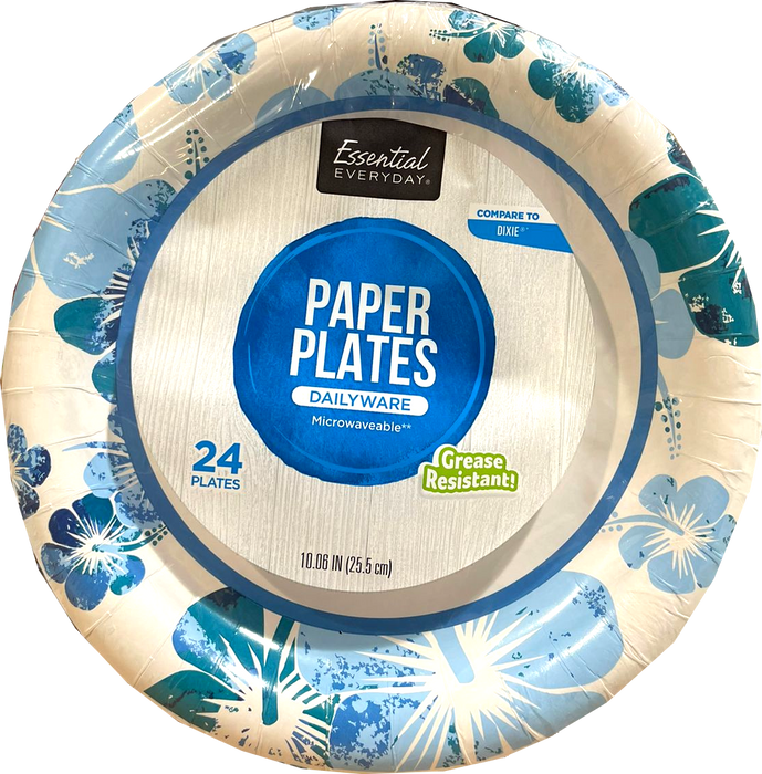 Essential Everyday Dailyware Paper Plates, 25.5 cm , 24 ct