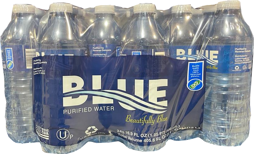 Blue Purified Bottled Water , 24 x 500 ml