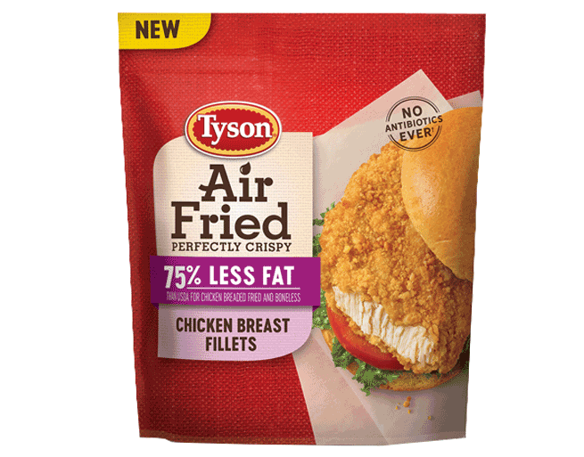 Tyson Chicken Breast Fillets, Air Fried, Perfectly Crispy, 3 lb