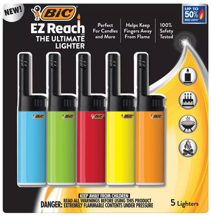 Bic EZ Reach The Ultimate Lighter, Value Pack, 5 ct