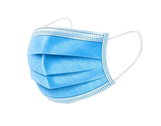 Pharma 3 Layer Disposable Face Mask, Blue, 50 ct